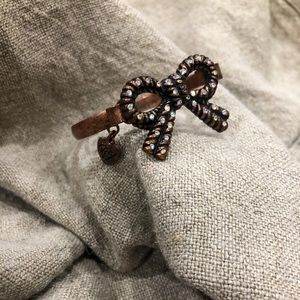 Betsey Johnson Copper Bangle Iridescent Sparkles